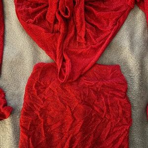 Red glitter dress